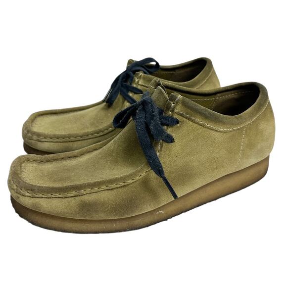 Men's Clark Olive Green Suede Chukka Vintage Boots 9 - Picture 1 of 7